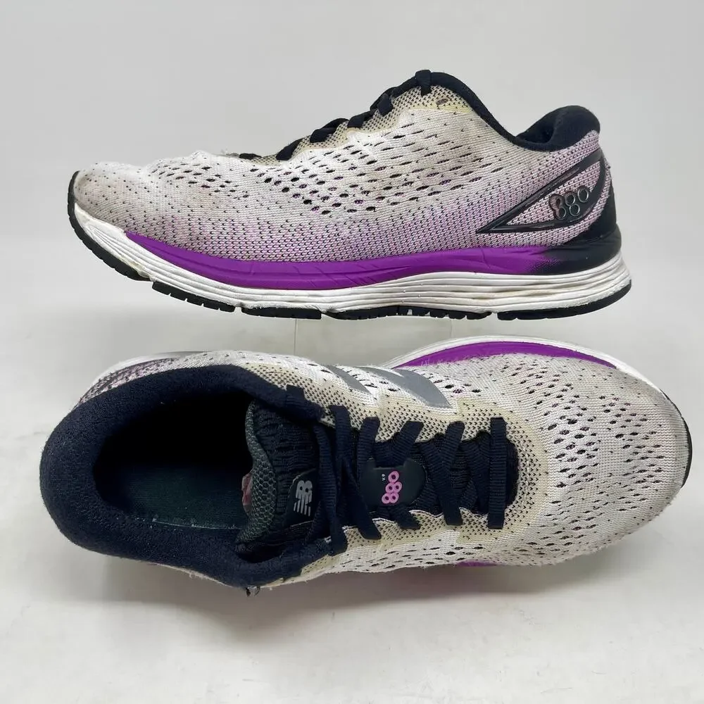 New Balance 880 Running Shoes Womens Sz 9 White Purple 1.144=I.10.4